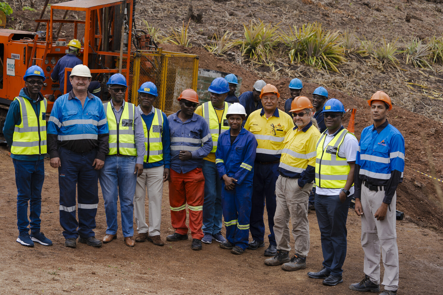 EDF team and Rift Valley team pose for a group photo after touring the project site EDF team and Rift Valley team pose for a group photo after touring the project site