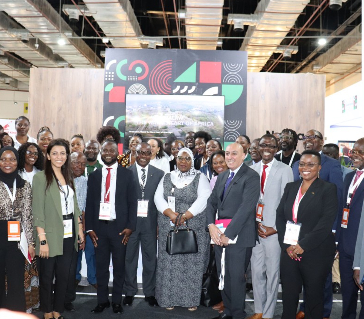 The Malawi delegation at IATF 2023 led by Minister of Trade and Industry Hon. Sosten Gwengwe, MP.
